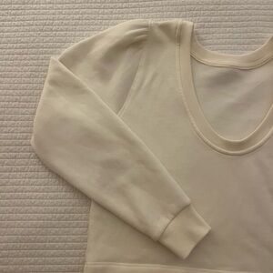 ba&sh cream puff sleeve top - size xsmall